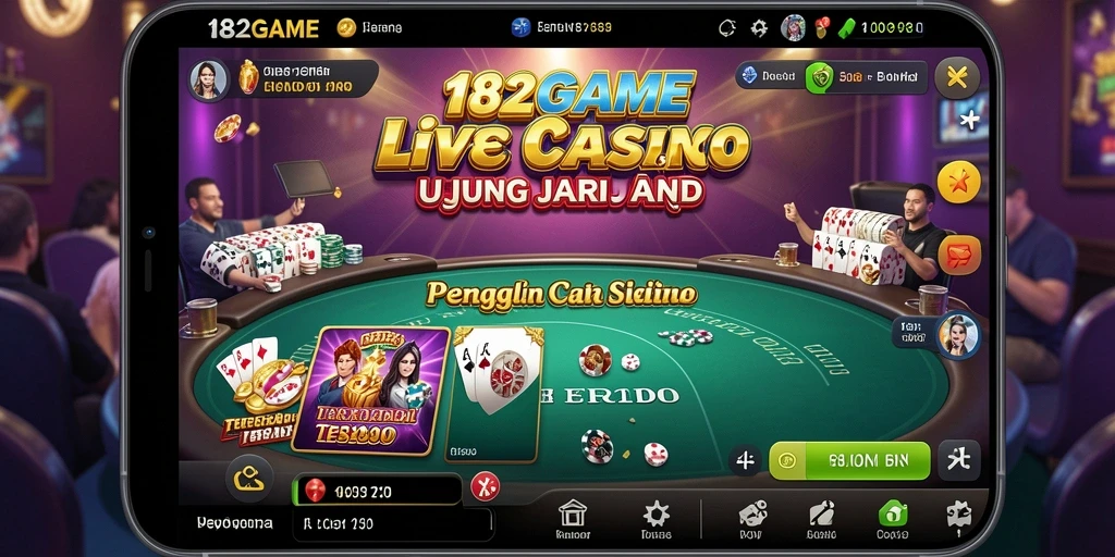 Tampilan gameplay Live Casino yang mendebarkan di 182GAME.