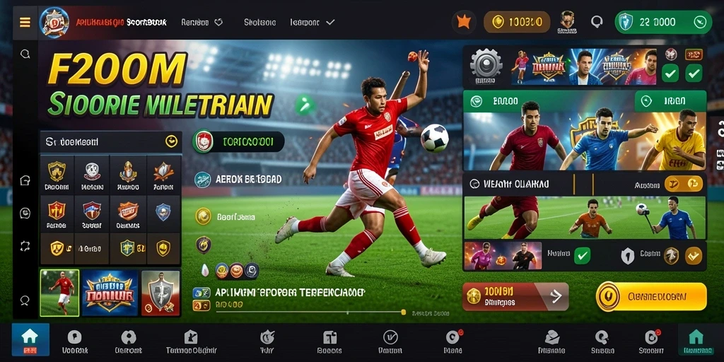 Gambaran tampilan gameplay taruhan olahraga di aplikasi F200M.