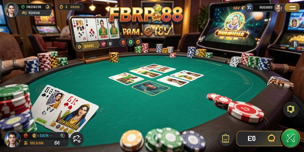 Tampilan gameplay seru dalam permainan Poker FBRP88.