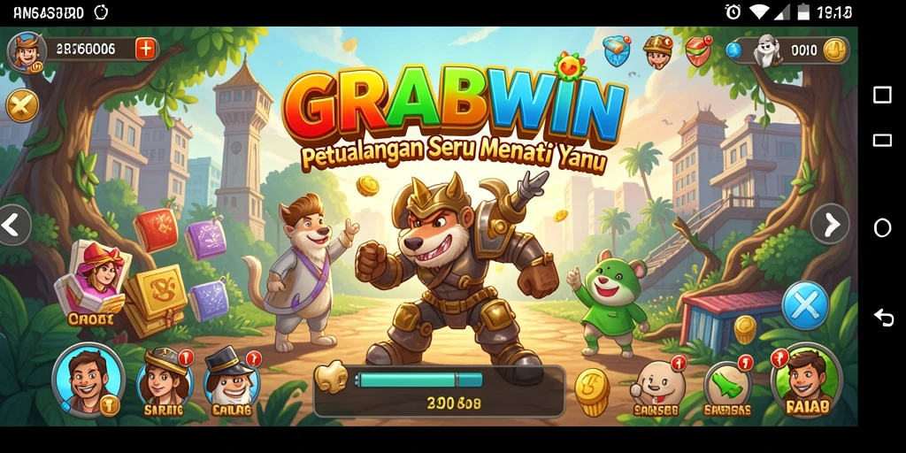 Tampilan menarik dari gameplay <strong>GRABWIN</strong> yang penuh petualangan dan tantangan.
