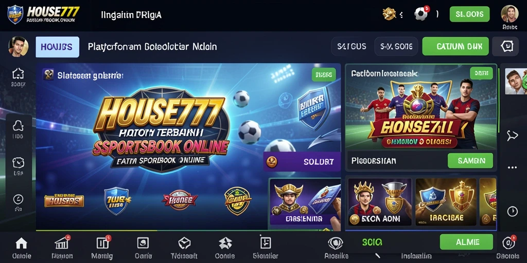 Tampilan menarik dari gameplay taruhan olahraga di HOUSE777.