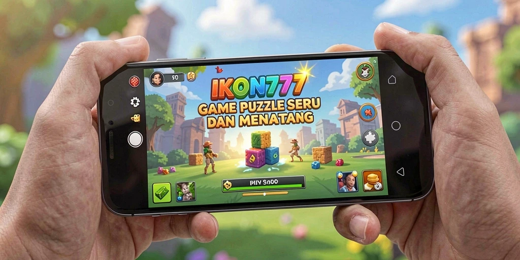 Tampilan gameplay Puzzle menantang dan menarik di IKON777.