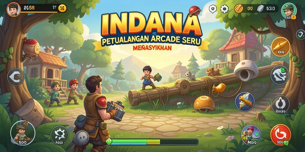 Tampilan gameplay Arcade yang seru dan penuh tantangan.