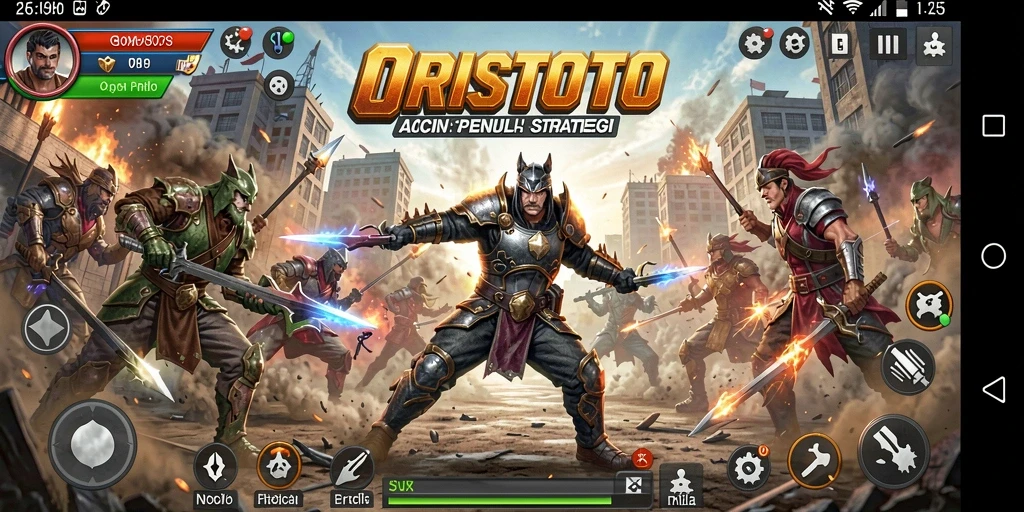 Tampilan gameplay ORISTOTO yang seru dengan aksi pertempuran yang dinamis.