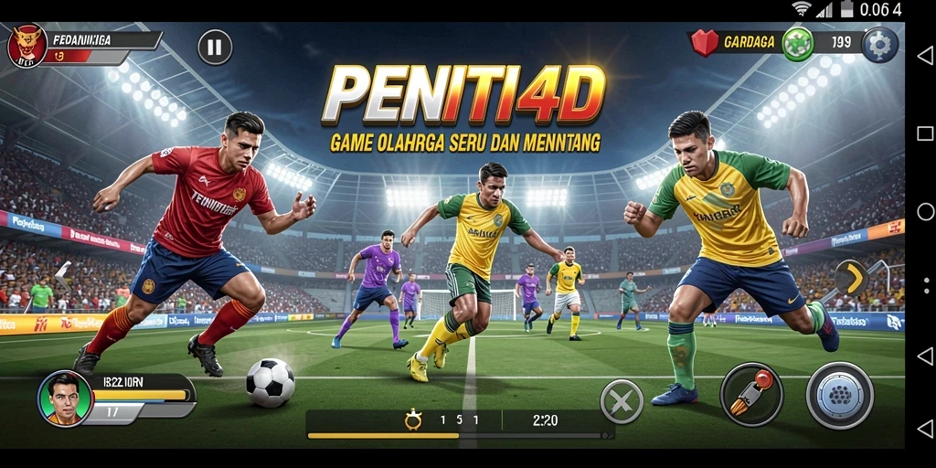 Screenshot PENITI4D menampilkan momen seru dalam pertandingan olahraga.