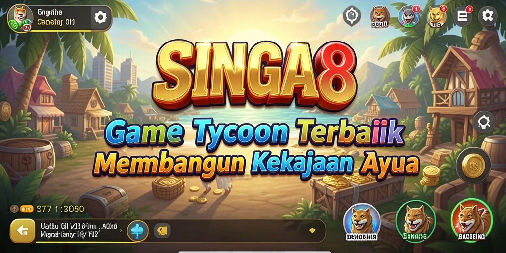 Tampilan gameplay SINGA8 dengan grafis menarik dan manajemen yang menantang.
